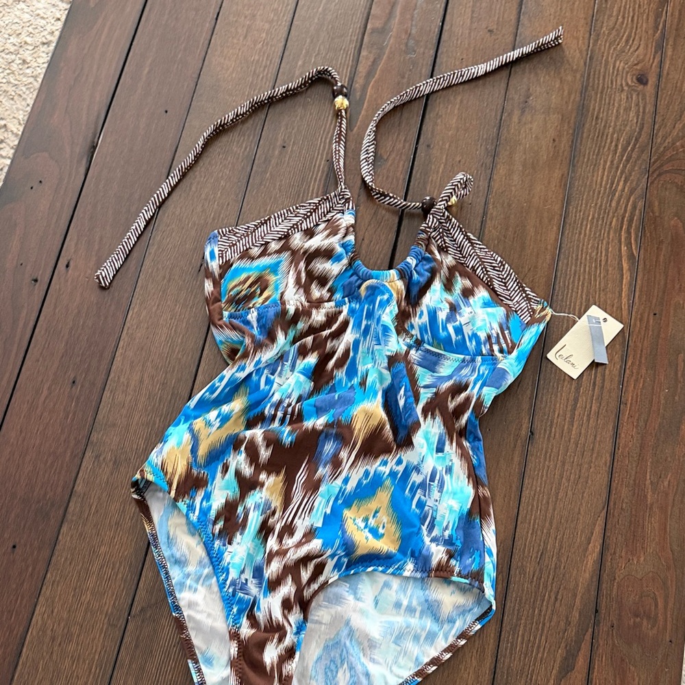 Leilani halter one piece swimsuit size-10 new with tags